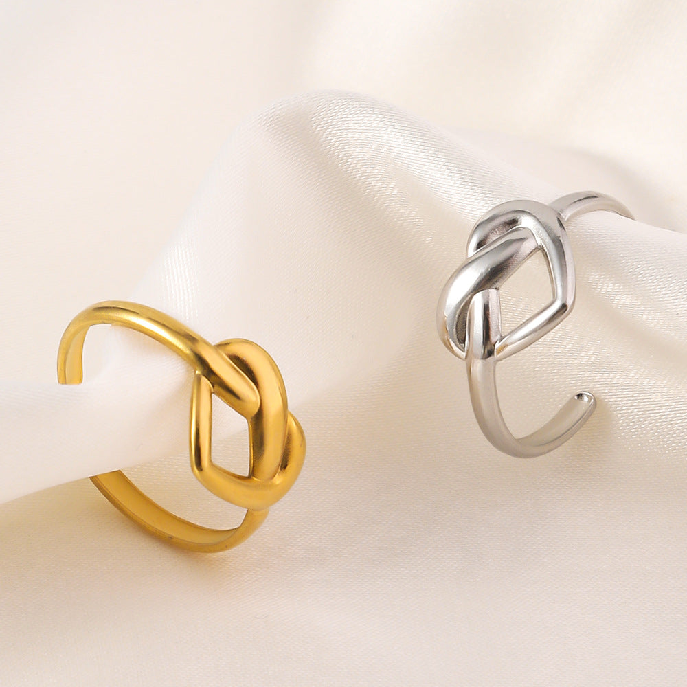 Wholesale Titanium Steel Ring Gold Plated Niche Light Luxury  Ring