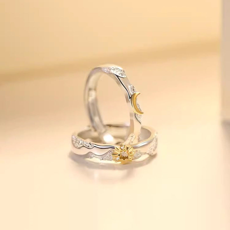 Wholesale Valentine's Day Sun Moon couple ring