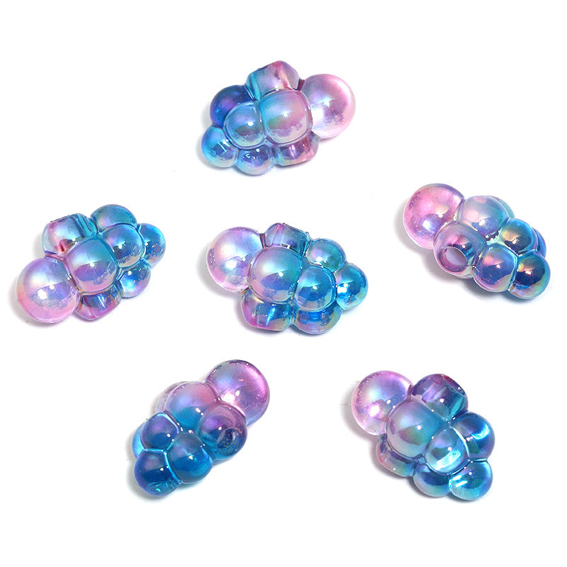 Wholesale  100pcs/pack color-transmitting gradient clouds Acrylic Beads DIY Bead Accessories