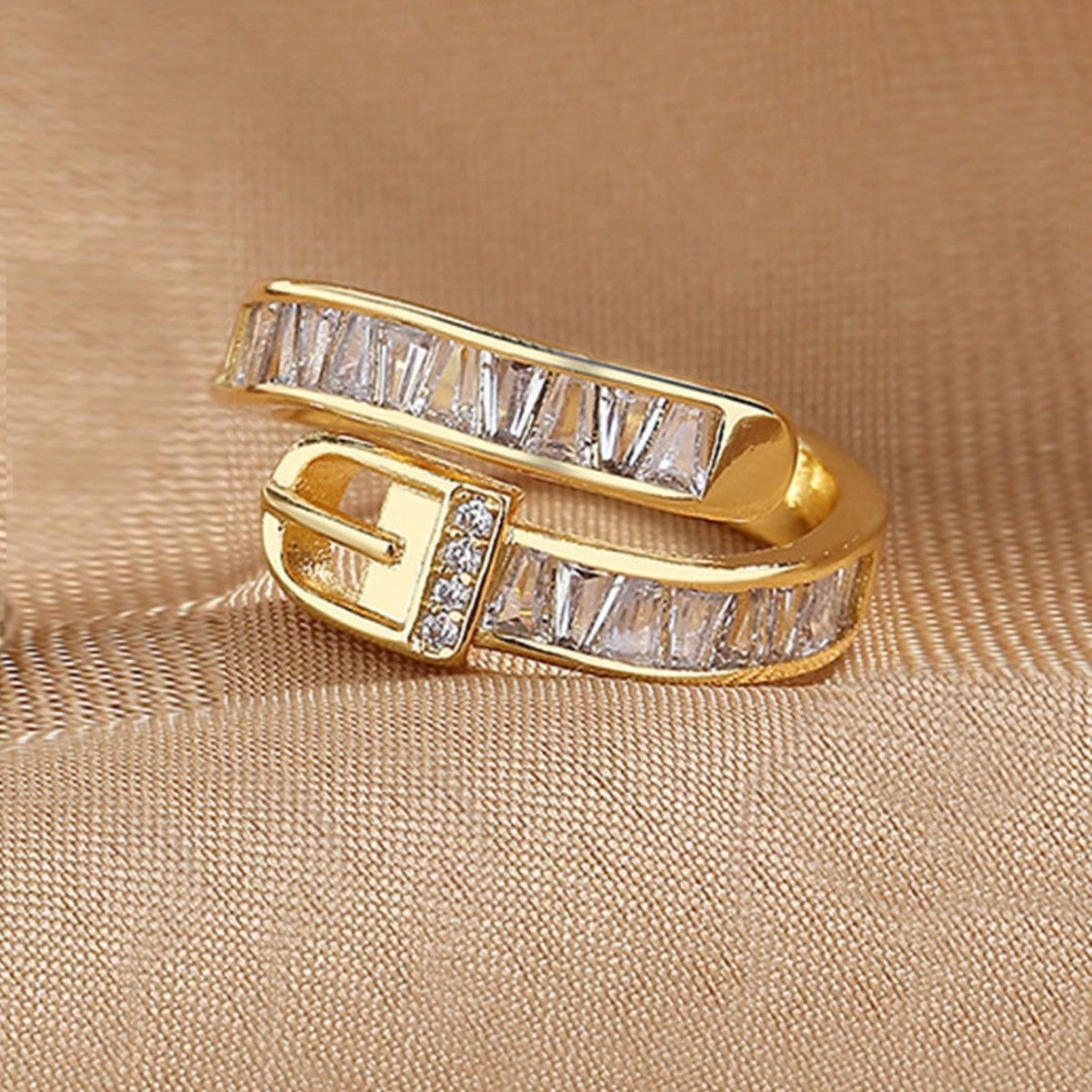 Wholesale Belt with diamonds and open adjustable ring