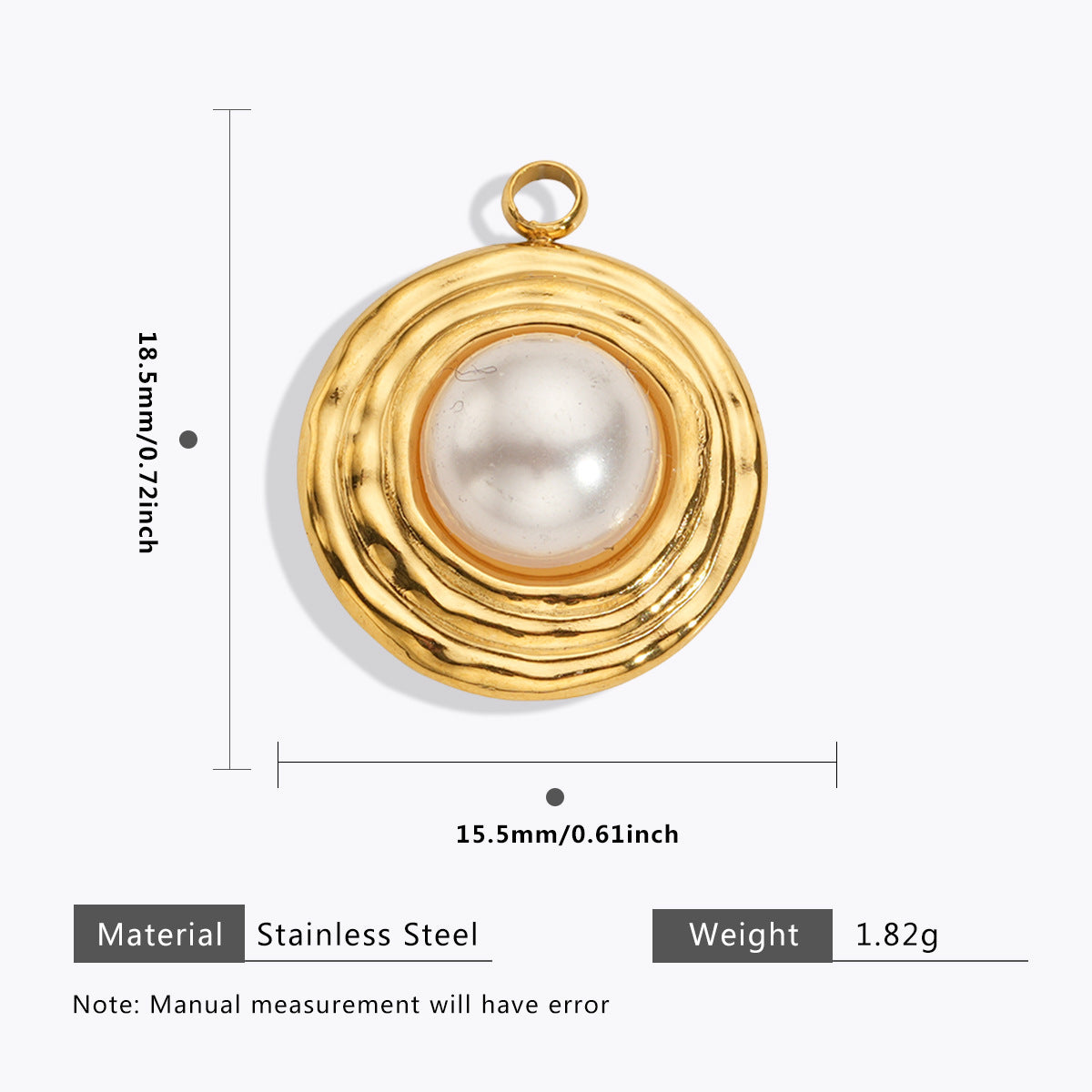 Wholesale 5pcs Stainless Steel  Pearl Pendant Oil Drop Pendant Bell Flower Pendant