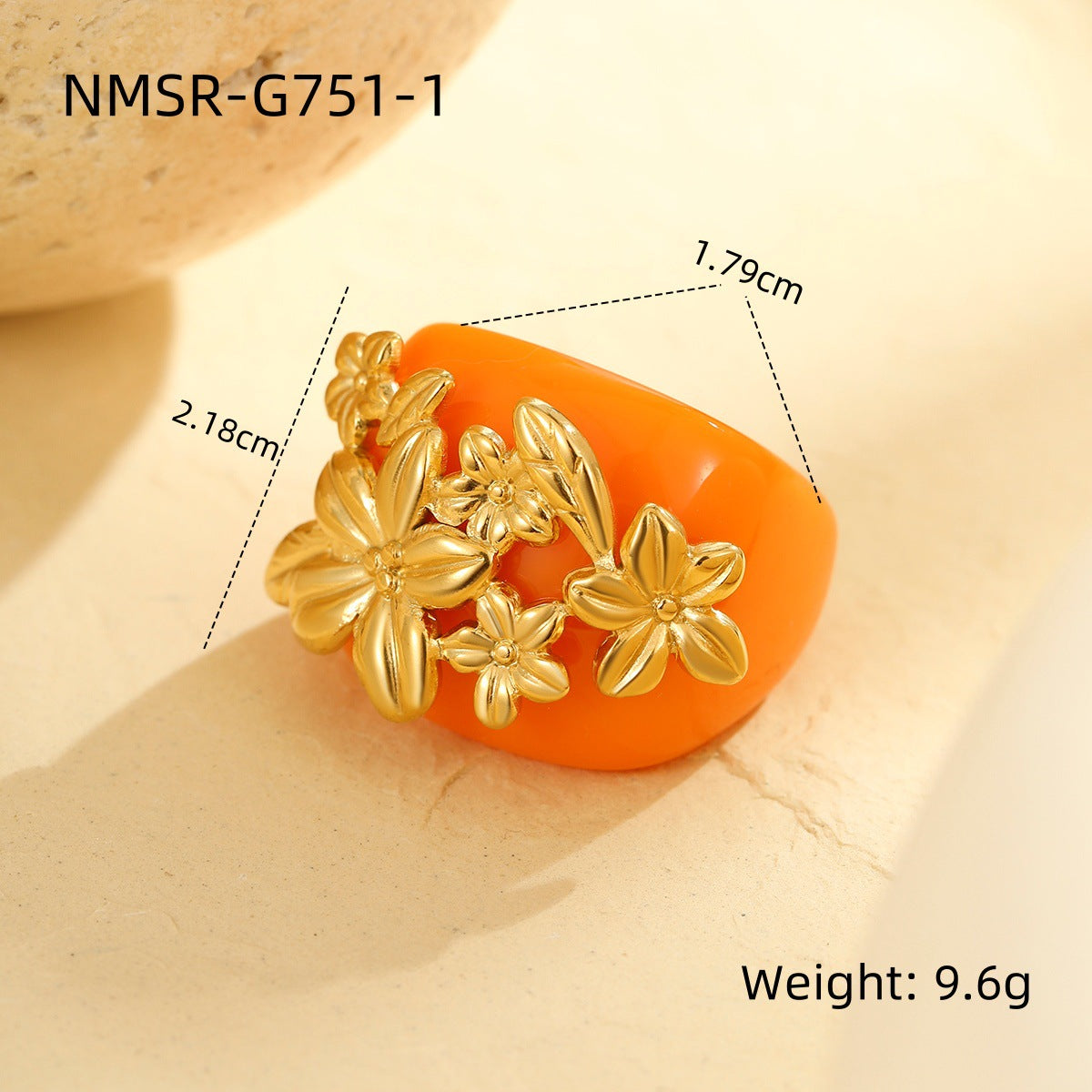 Wholesale  Stainless steel Flower Design Ring