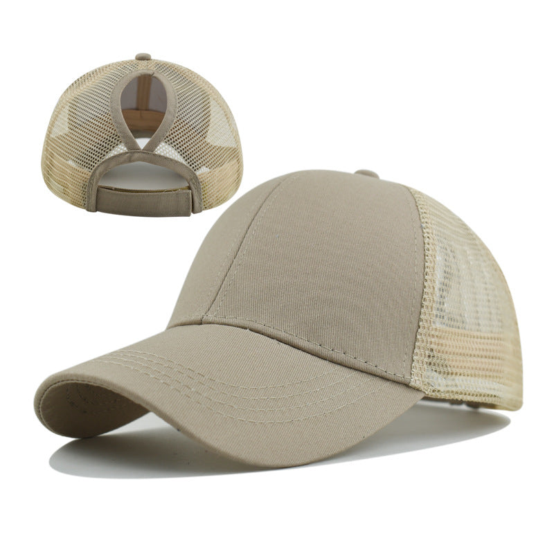 Wholesale Stylish Leopard Print Baseball Cap with Ponytail Hole,  Women' s Mesh Adjustable Hat