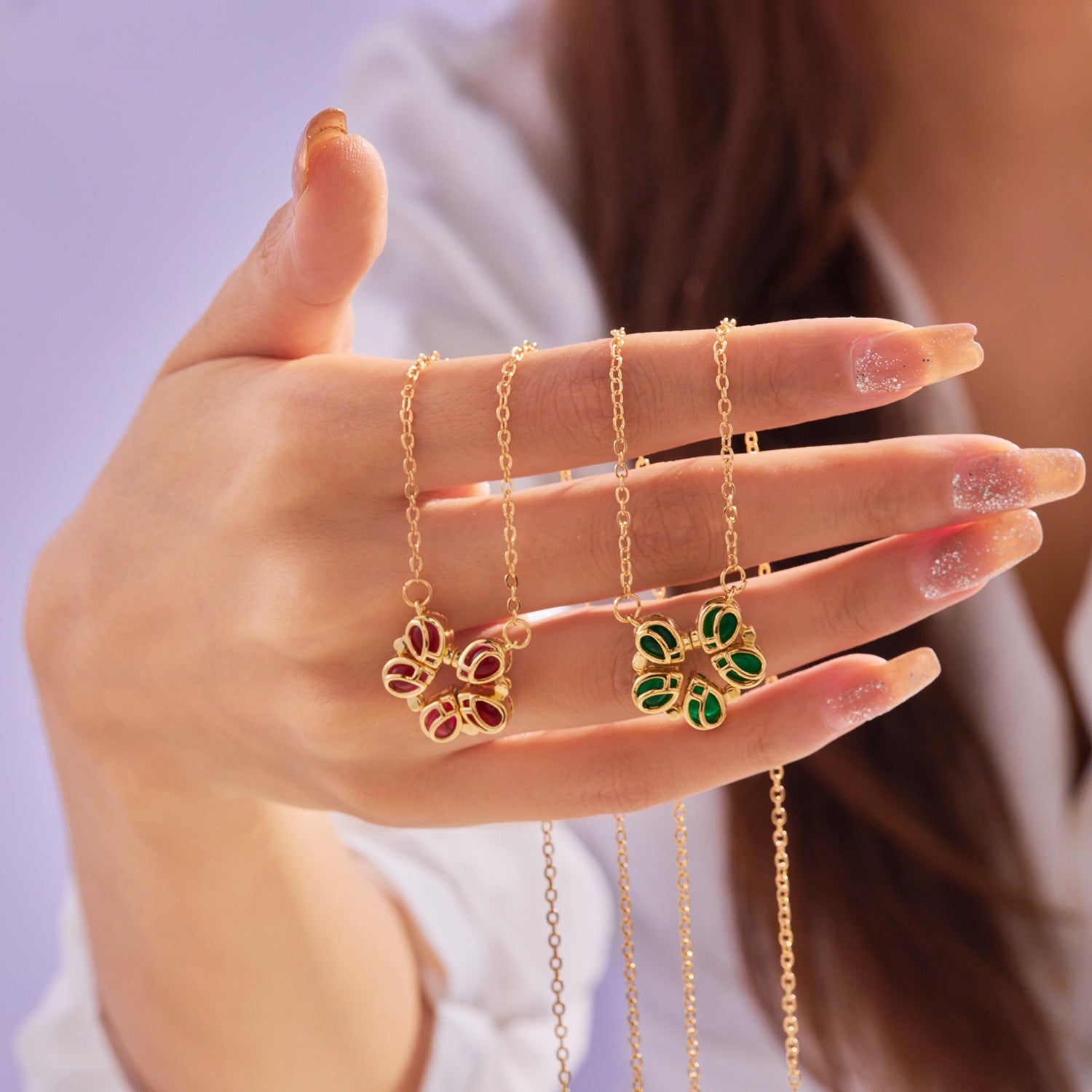 Wholesale flower necklace magnetic two wear necklace