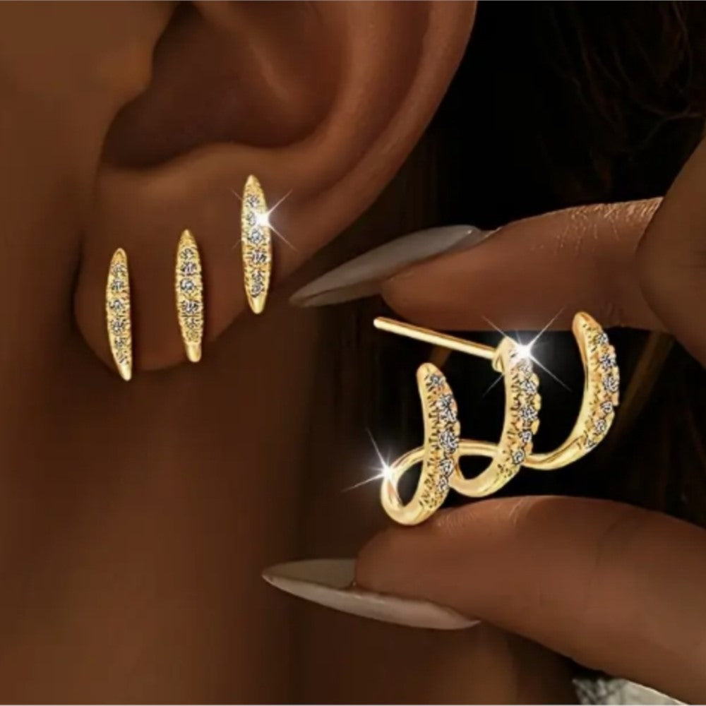 Wholesale Geometric Alloy Electroplated Earrings for Women Fashion Accessory,  Boutique Resale