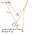 Wholesale stainless steel bamboo love fishtail skirt letter zircon necklace