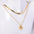 Wholesale Titanium steel 18K gold plated  double-layer December flower necklace