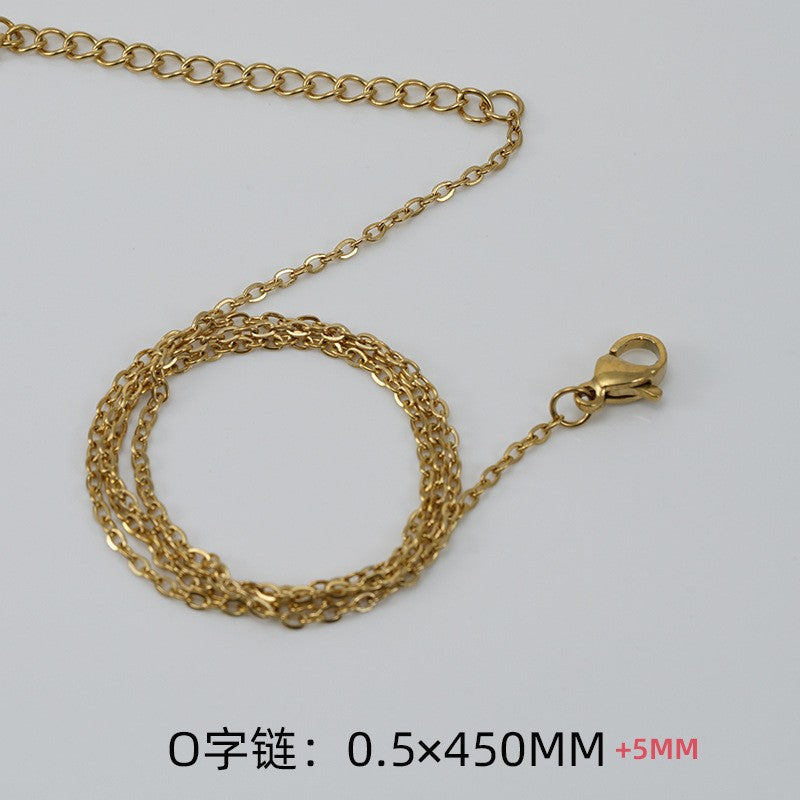 Wholesale  stainless steel O-chain female simple Joker jewelry chain
