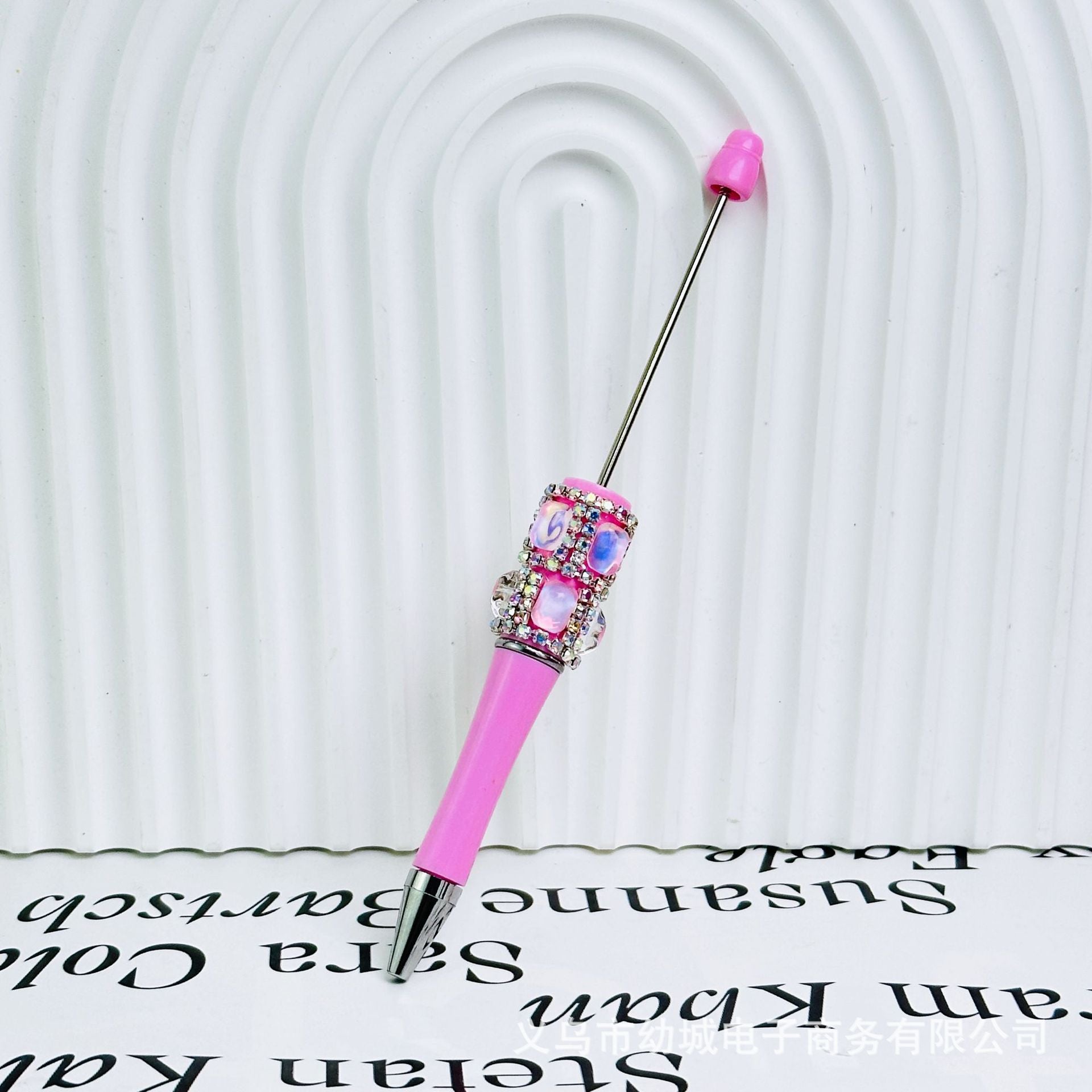 Wholesale 10pcs Creative DIY bright diamond beadable pens