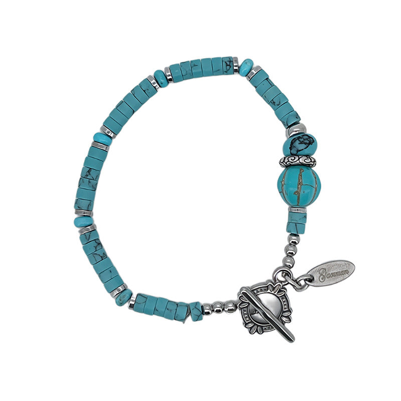 Wholesale Luxury Retro Ethnic Style Turquoise Beaded Bracelet