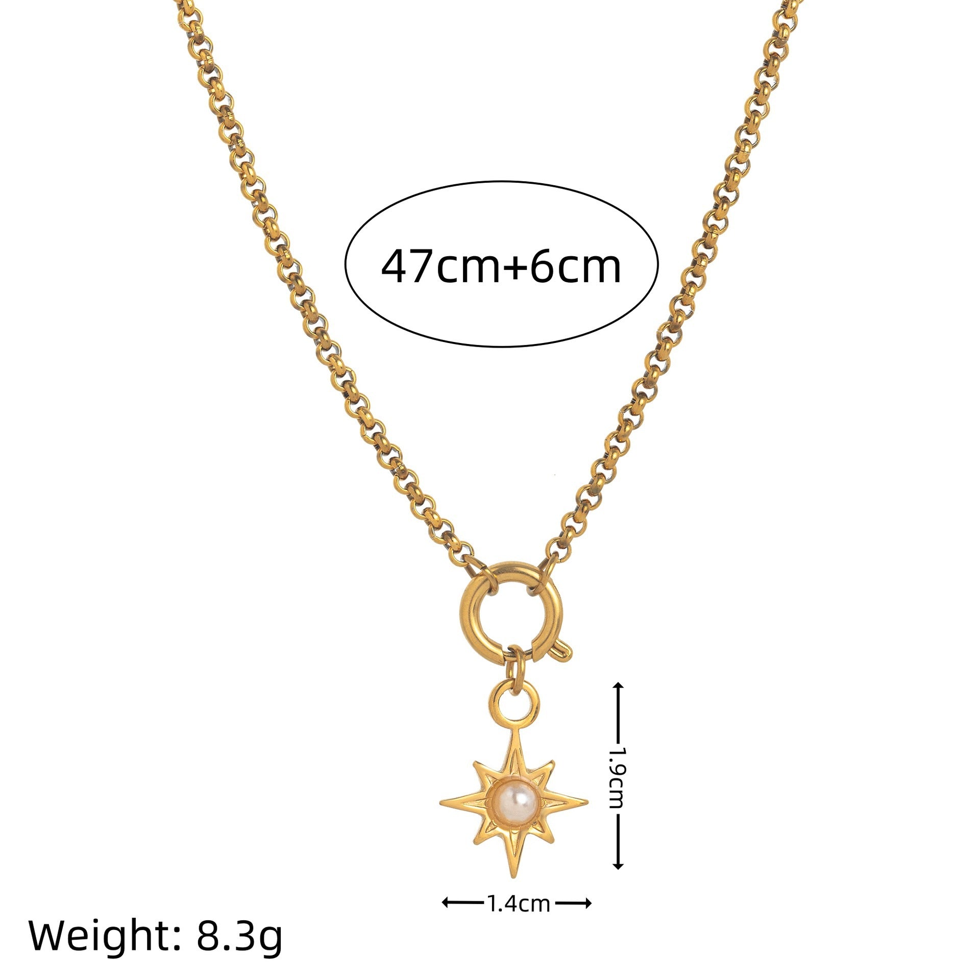 Wholesale Stainless steel sun necklace plated with 18K gold