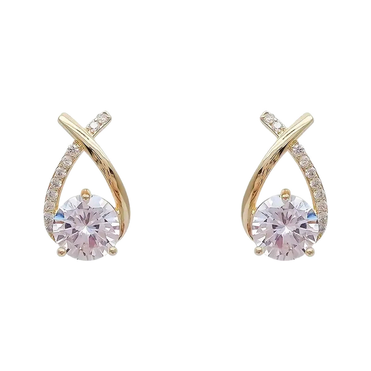 Wholesale Simple Cross Design Earrings