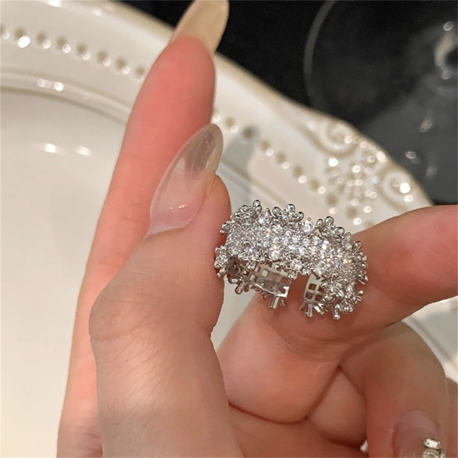 Wholesale Light Luxury Super Flash Stars Full of Zircon Ring