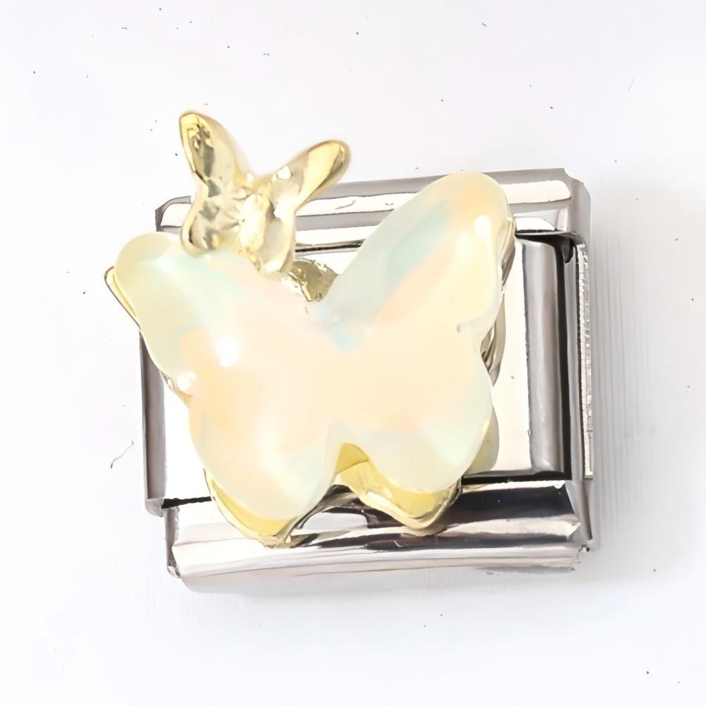 Wholesale 10pcs Italian Charm Bracelet 9mm DIY Splicing Butterfly Heart Stainless Steel Composable Bracelet