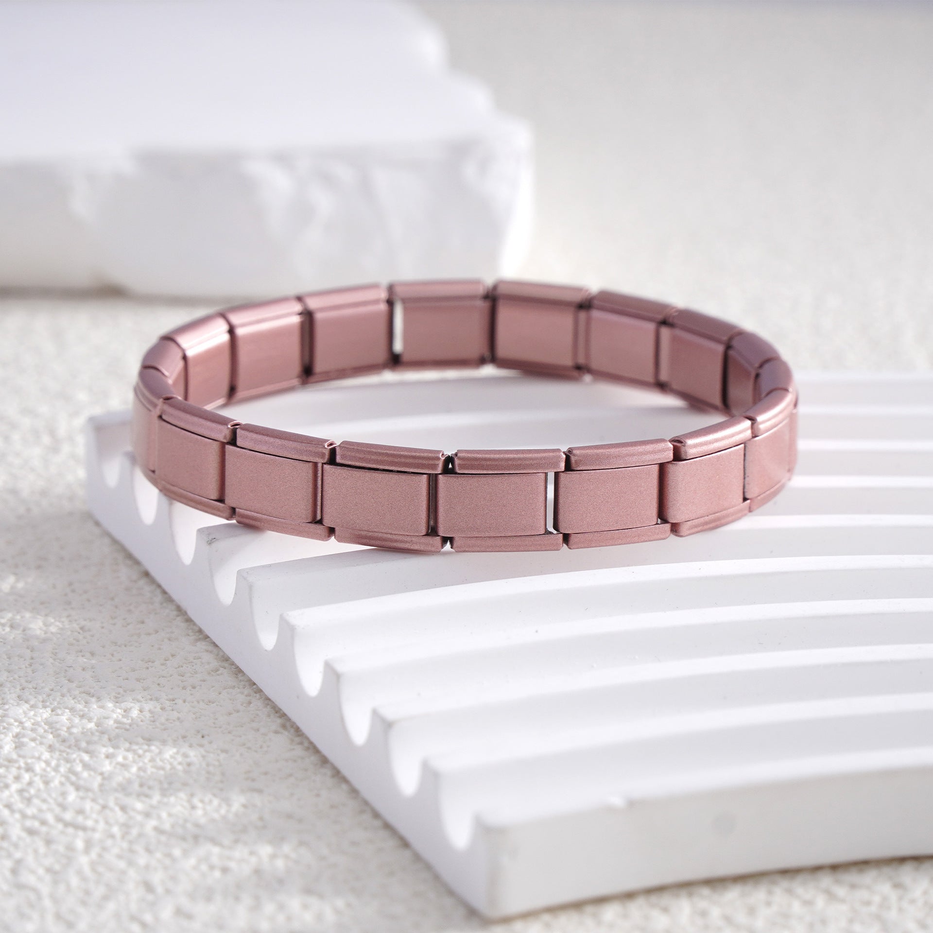 Wholesale Italian Charm Bracelet 9mm DIY Splicing Solid Color Stainless Steel Composable Bracelet