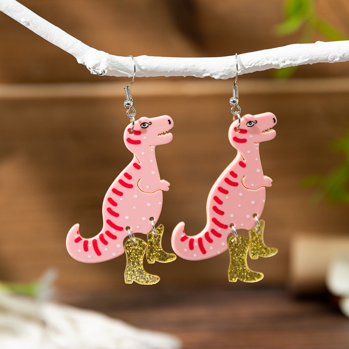 Wholesale Cute funny cartoon frog acrylic chicken earrings