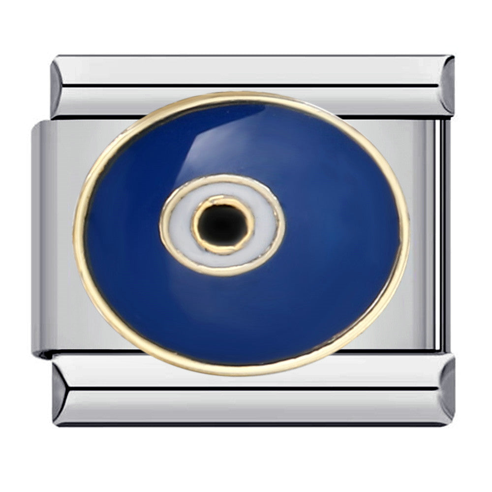 Wholesale Italian Charm Bracelet 9mm DIY Splicing Removable Devil Eye Stainless Steel Composable Bracelet