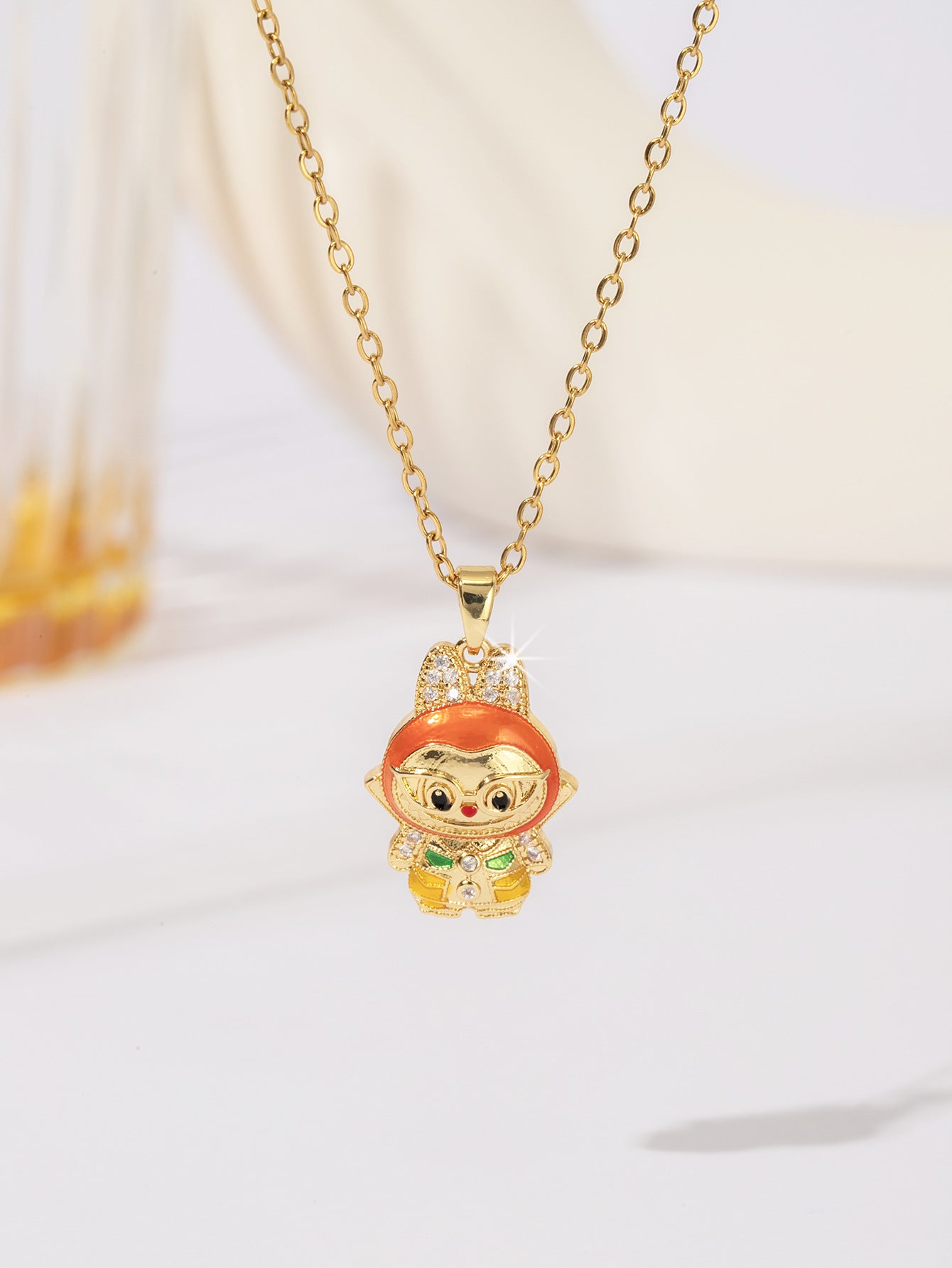 Wholesale stainless steel cute cartoon necklace