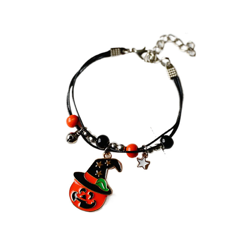 Wholesale  pumpkin bracelet  ghost festival orange ceramic bracelet
