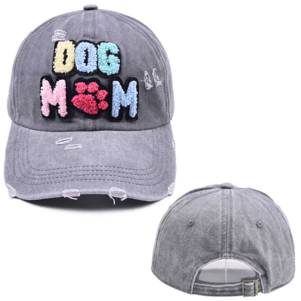 Wholesale DOG MAMA Embroidered Cotton Baseball Hat ACC-HT-WenRan002