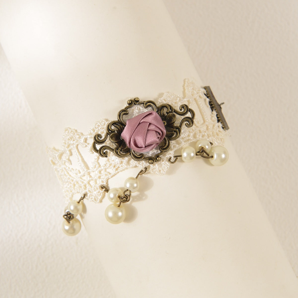 Wholesale  simple fashion white lace anklet