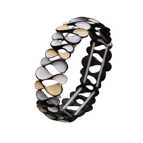 Wholesale  Color Painting Oil Geometry Hollow 8-character Flower Bracelet