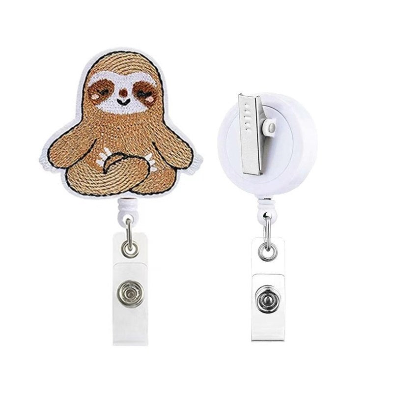 Wholesale Brain Retractable Dinosaur Sunflower Felt Embroidery Nurse Keychain ACC-KC-LingYu013