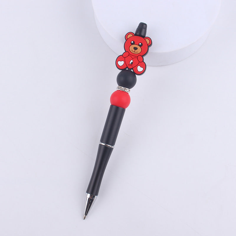Wholesale Cartoon Silicone Animal Bee Dog Beaded Pen