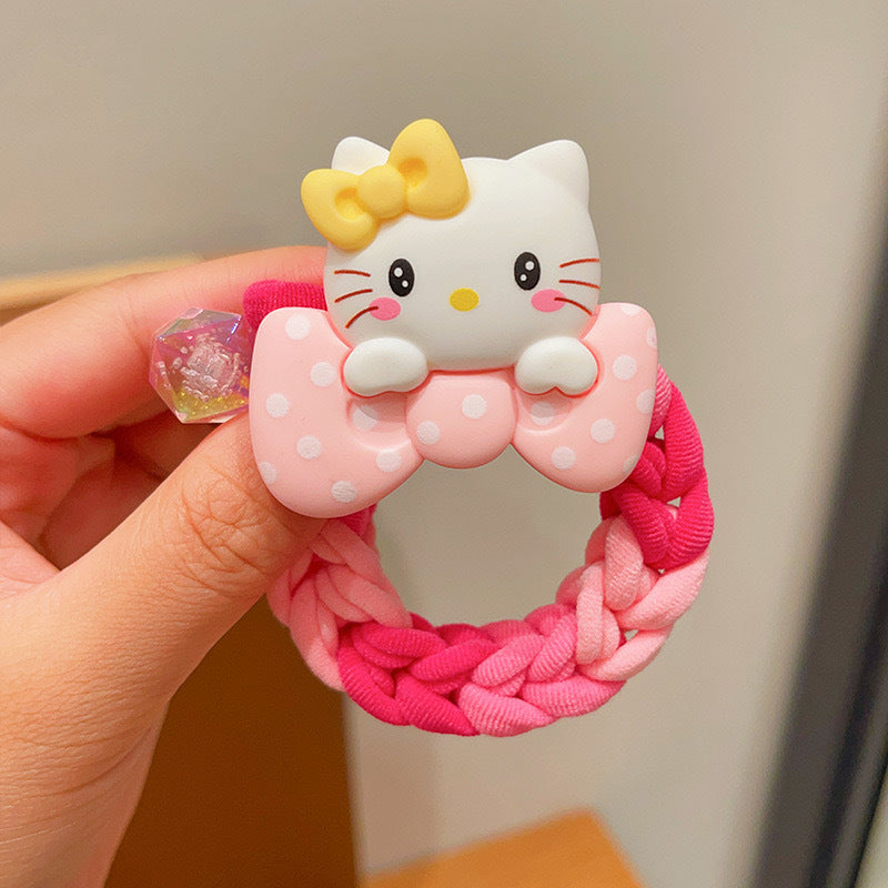 Wholesale 10pcs Cute Cartoon Rainbow Braided Hair Band Hair Scrunchies ACCVIP-HS-Huidi001