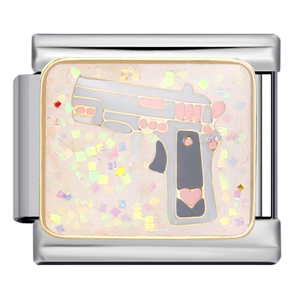 Wholesale 5pcs Italian Charm Bracelet 9mm DIY Splicing Cute Creative Stainless Steel Composable Bracelet