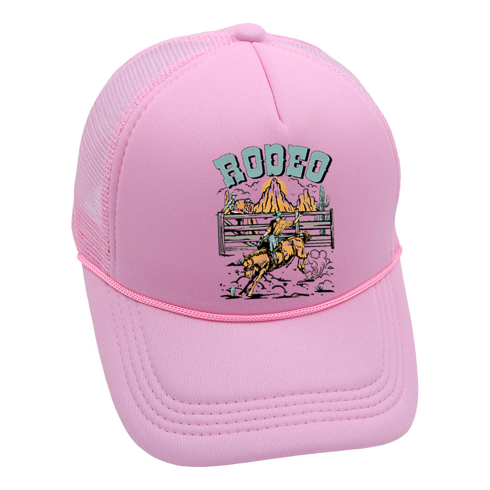 Wholesale Trucker Hat Cowboy Baseball Cap Casual Printed Sponge Mesh Hat ACC-HT-HaiPu016