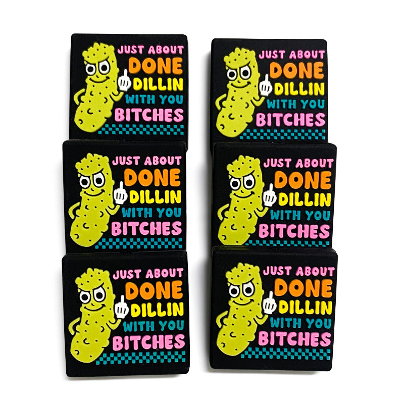 Wholesale 10pcs Short Phrase Silicone Beads Diy Accessories ACC-BDS-WDX233