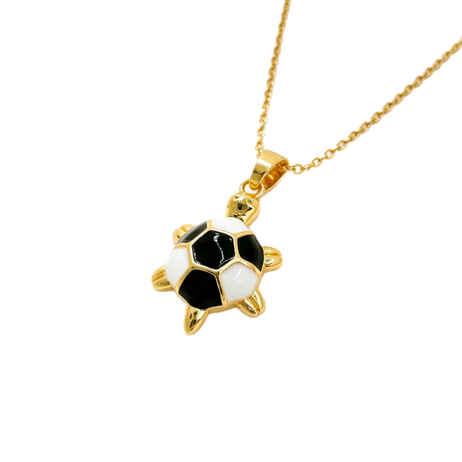 Wholesale Gold Plated Copper Ocean Turtle Enamel Pendant Necklace Fashion Jewelry Accessory for Party Gift Boutique Resale