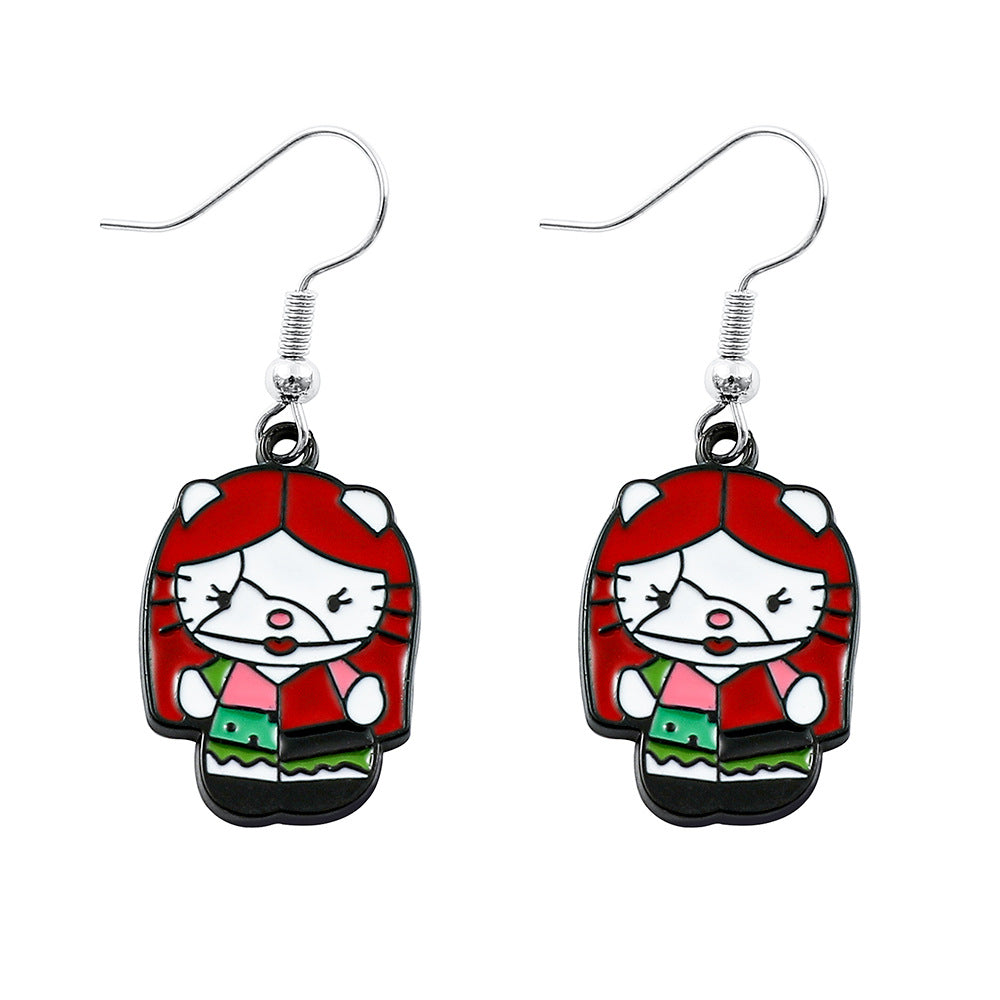 Wholesale Cute Cartoon Kitten Halloween Series Earrings ACCVIP-ES-KeFeng005