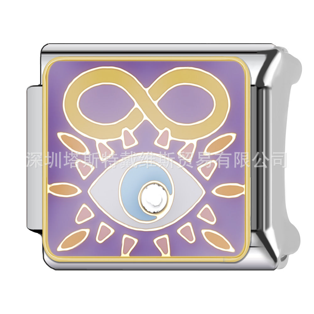 Wholesale Retro Tarot-Style Italian Charm Bracelet Stainless Steel Fashion Accessory Gift
