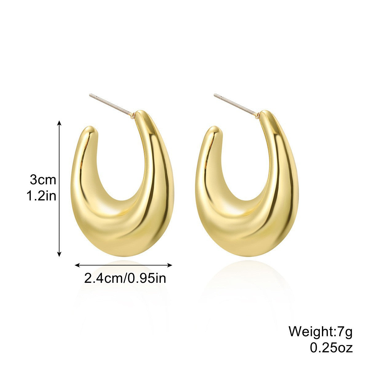 Wholesale simple glossy versatile earrings