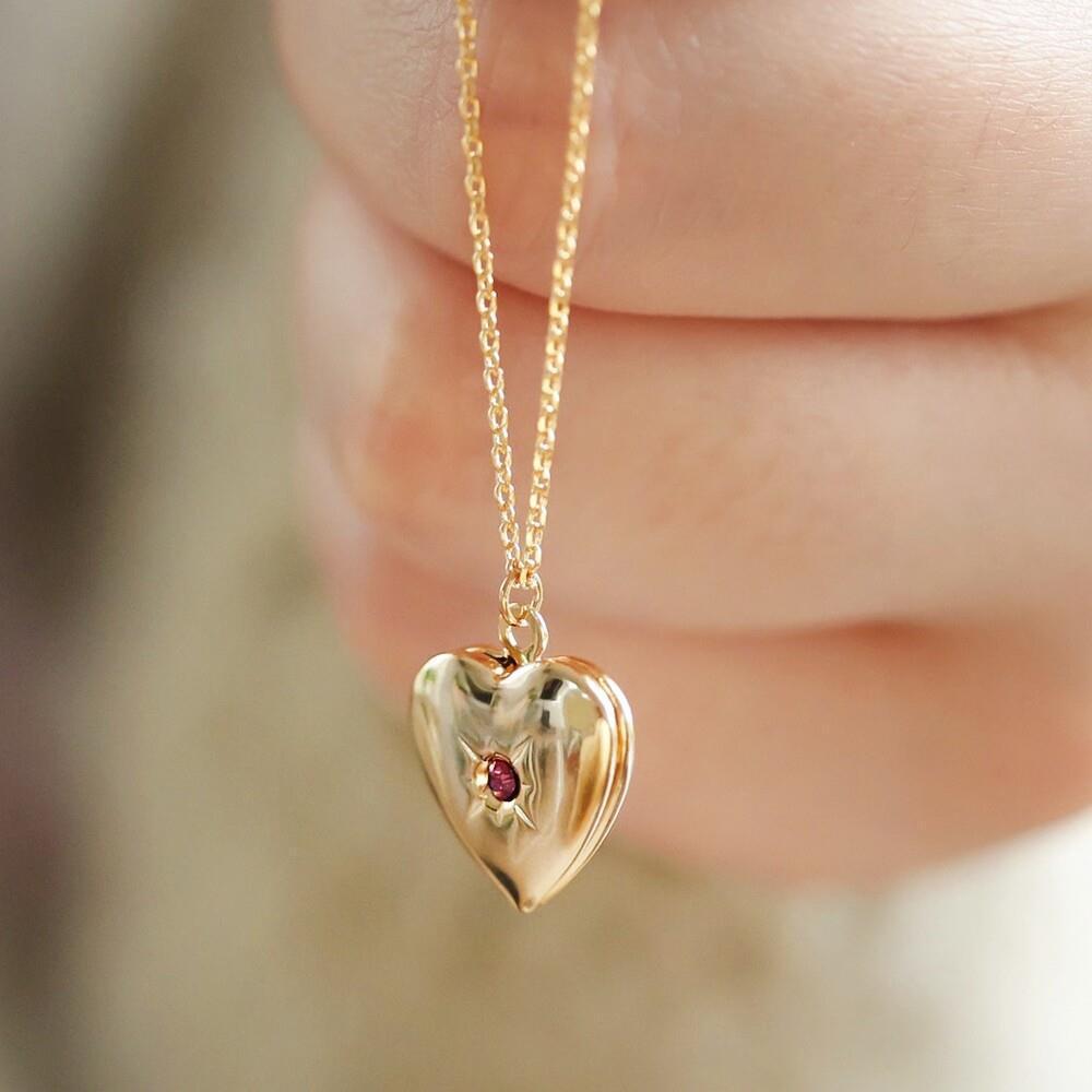 Wholesale December Birthstone December Birthstone Heart Shape Necklace Mother's Day ACC-NE-Jipei015