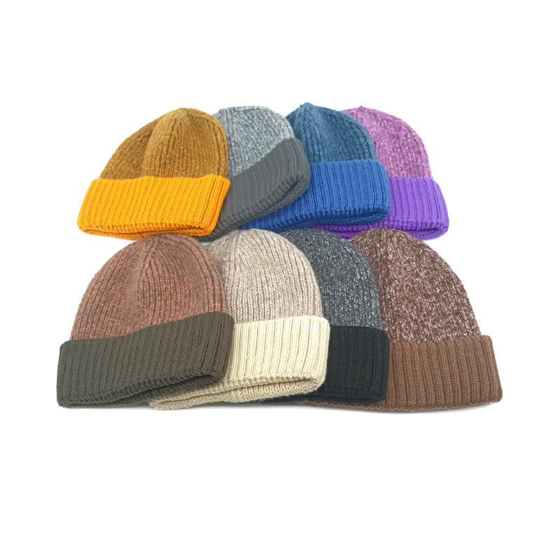 Wholesale  color matching jacquard autumn and winter knitted hat