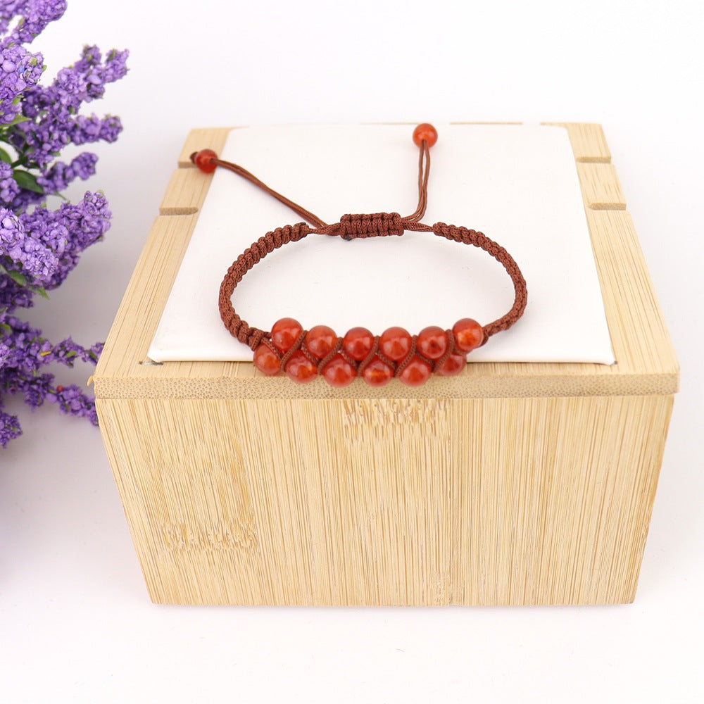 Wholesale Bohemian Handwoven Crystal Double Row Bracelet - Fashion Accessory for Everyday Wear