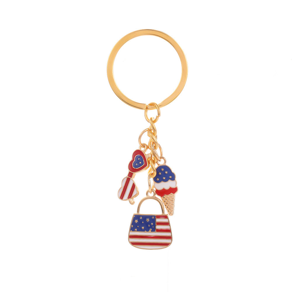 Wholesale US Independence Day Event Commemorative Keychains