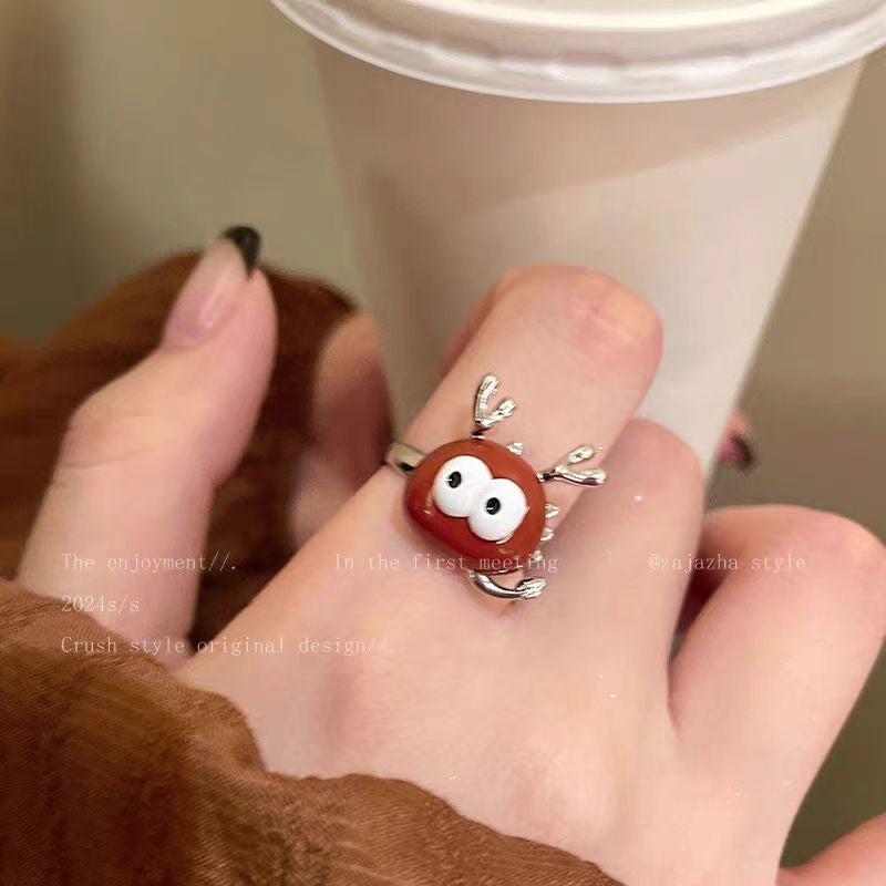 Wholesale Red  Cute Bow Love  Alloy Ring