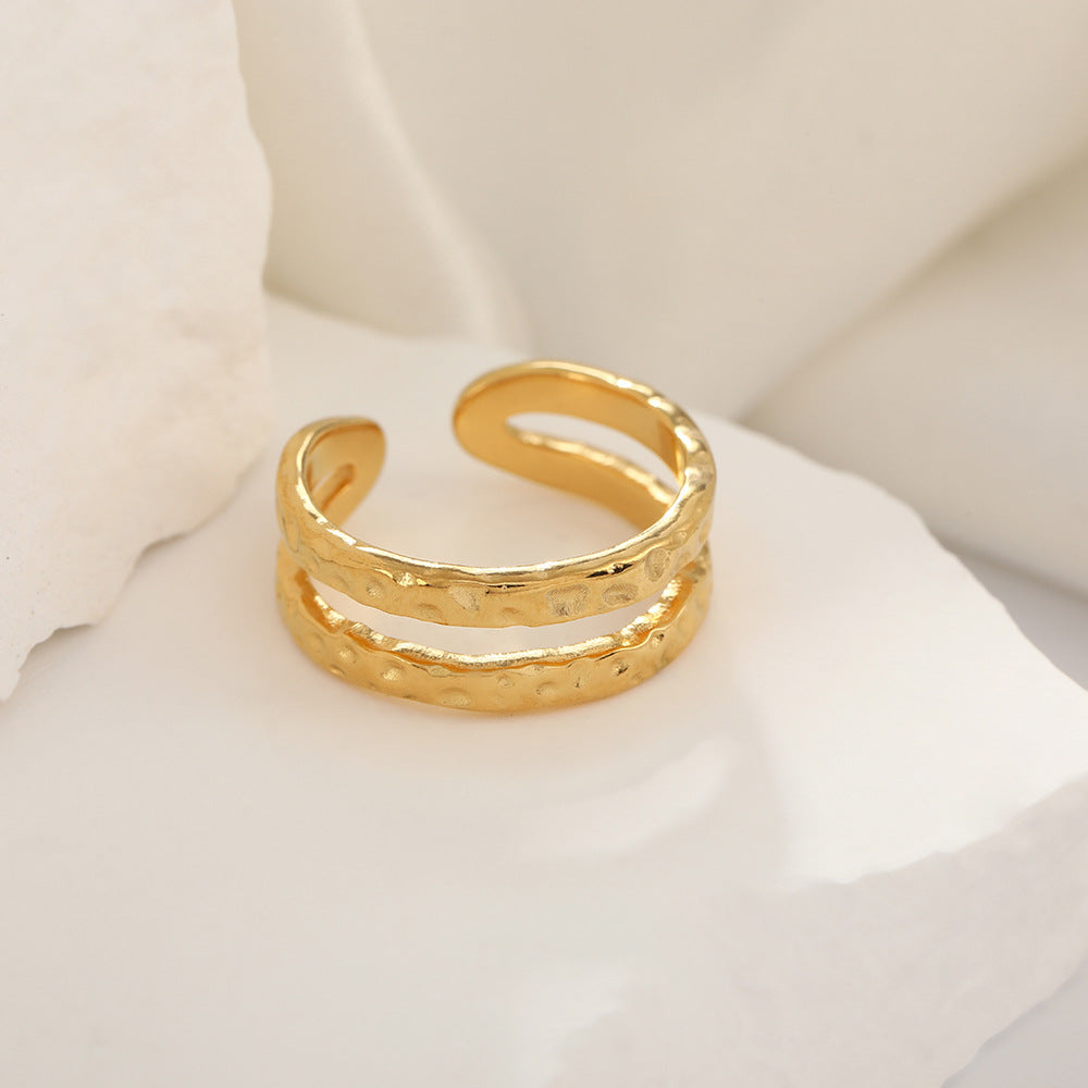 Wholesale Electroplated 18K Stainless Steel Loose Rings  ACC-RS-TaiMei007