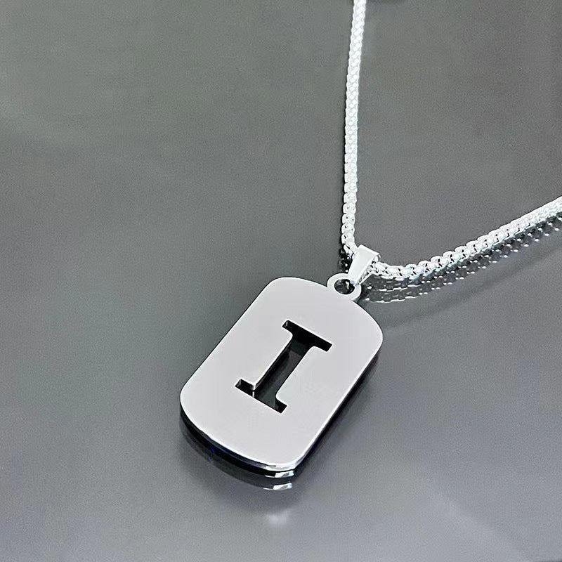 Wholesale  26 English letter necklace titanium steel chain