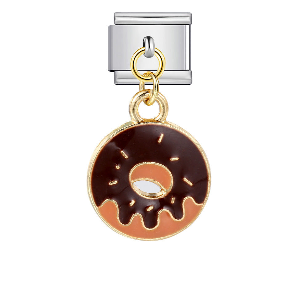 Wholesale Italian Charm Bracelet 9mm DIY Food series   Creative Stainless Steel Composable Bracelet