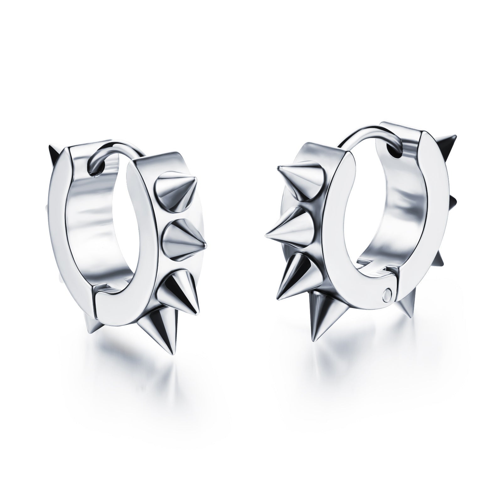 Wholesale  Punk Pointed Stud Earrings  Hip-Hop Fashionable All-Match Stainless Steel Stud Earrings