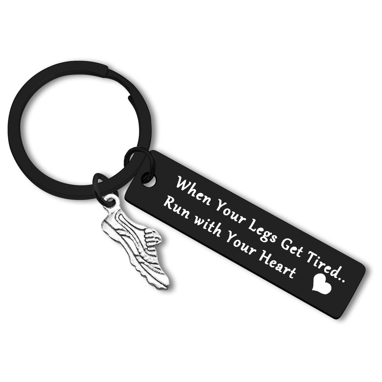 Wholesale Modern Art Stainless Steel Keychain Gift For Marathon Runners And Track Enthusiasts