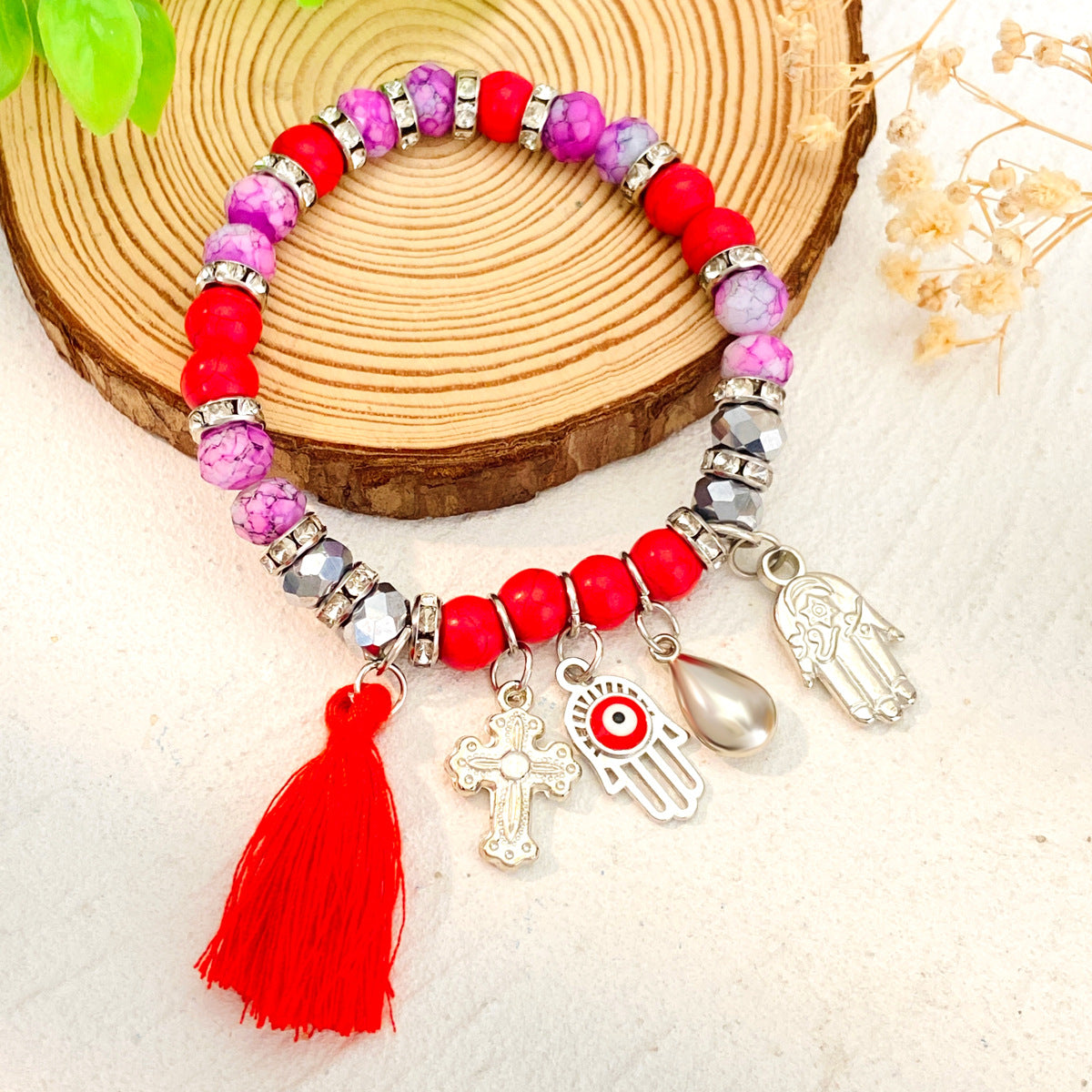 Wholesale Turquoise Evil Eye Cross Bracelet