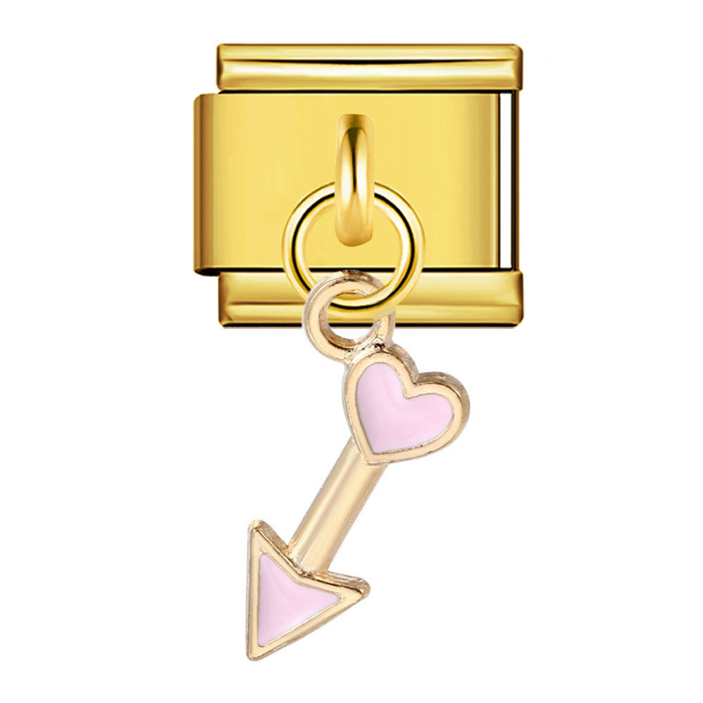 Wholesale  Italian Charm Bracelet 9mm DIY hook style Creative Stainless Steel Composable Bracelet