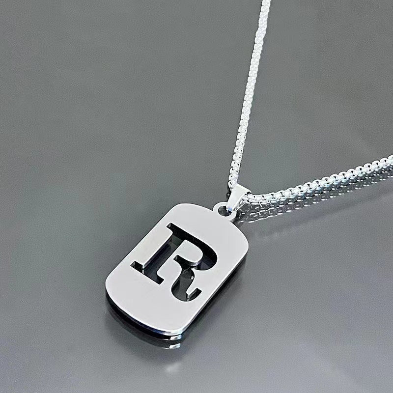 Wholesale  26 English letter necklace titanium steel chain
