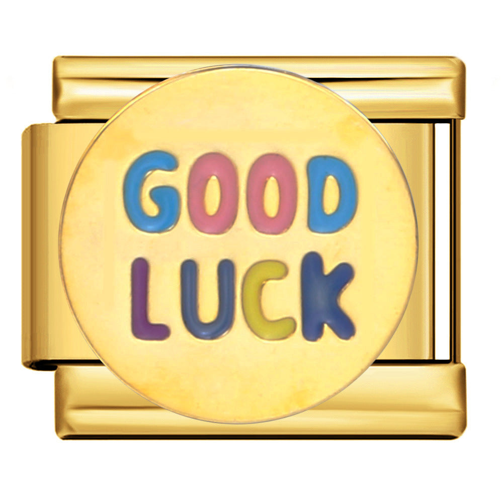 Wholesale  Italian module welding oil dripping titanium steel  DIY Bracelet